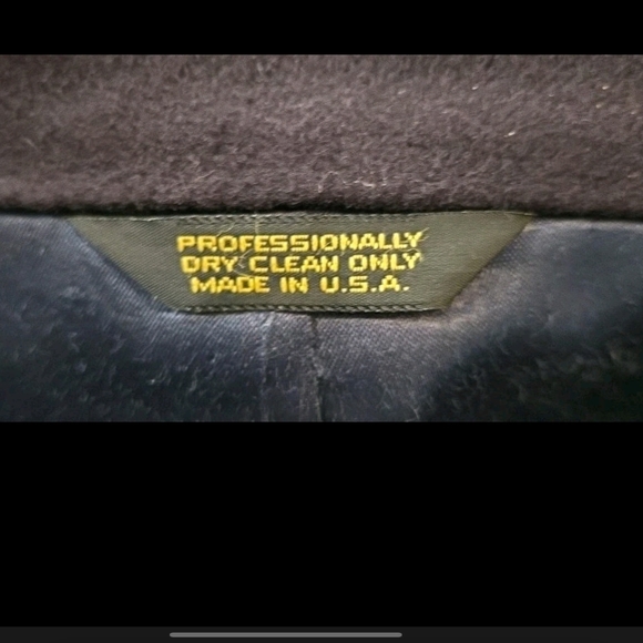 VTG Loro Piana Italy Union Made USA Superfine Lambswool Navy Blue Coat Mens XL - Picture 8 of 9